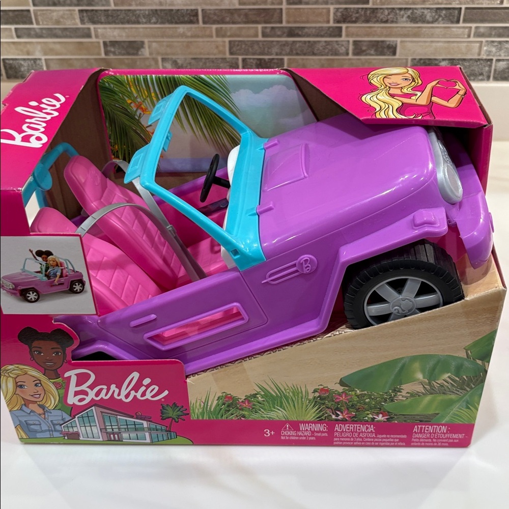 Barbie Pink Convertible Jeep with Accents - Picture 6 of 6